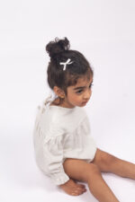 WD4333 رومبر قطن واسع بأكمام كشكش - Image 4