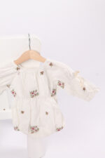 WD4321 طقم تطريز وردي – فستان ورومبر - Image 3