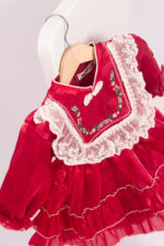 WD3379 فستان ستان مطرّز بياقة دانتيل - Image 7