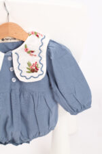 WD4032 جمبسوت الياقة المطرّزة - Image 9