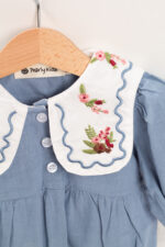 WD4032 جمبسوت الياقة المطرّزة - Image 10