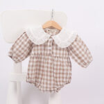 WD1562 رومبر كارو بياقة دانتيل – بيج