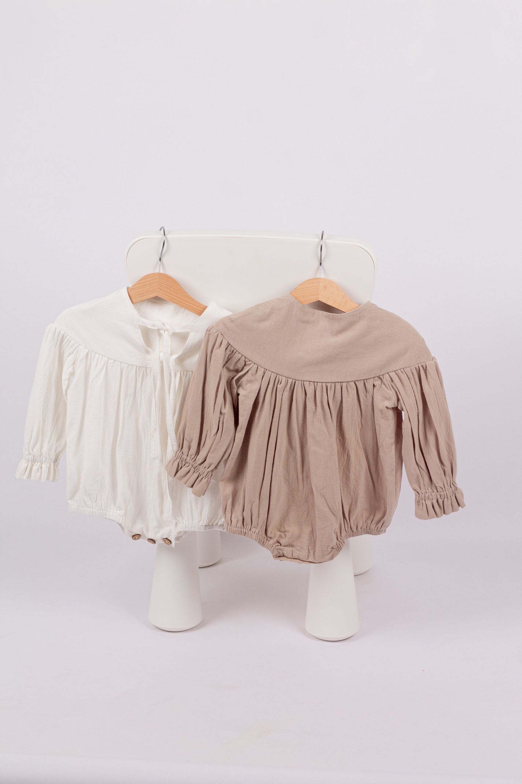 IMG_2770 WD4333 رومبر قطن واسع بأكمام كشكش - Image 1