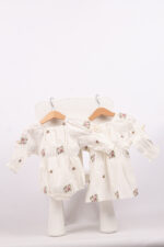 WD4321 طقم تطريز وردي – فستان ورومبر