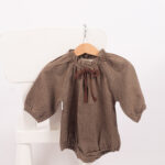 WD4436 رومبر قطن بربطة رقبة – بني