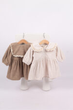 WD1673 فستان كوردروي بياقة دانتيل - Image 6