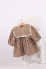 WD1673 فستان كوردروي بياقة دانتيل - Image 13