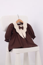 WD261 فستان قطن بياقة كبيرة وفراشة - Image 15