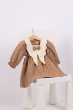 WD261 فستان قطن بياقة كبيرة وفراشة - Image 19