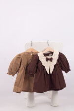 WD261 فستان قطن بياقة كبيرة وفراشة - Image 20