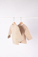 WD1373 بلوزة قطنية مخططة – ستايل كلاسيكي - Image 2