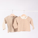 WD1373 بلوزة قطنية مخططة – ستايل كلاسيكي