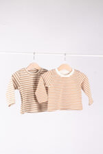 WD1373 بلوزة قطنية مخططة – ستايل كلاسيكي