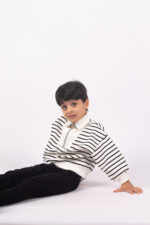 WD1788 سويتر مخطط بسحاب – Pearly Kids - Image 9