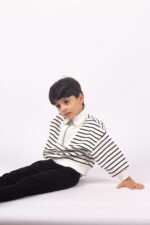 WD1788 سويتر مخطط بسحاب – Pearly Kids - Image 10