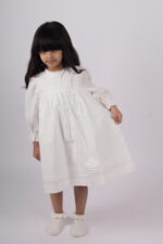 WD3987 فستان وقطعة بيبي كلاسيكية باللون الأبيض – Classic White Set - Image 8