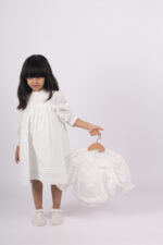 WD3987 فستان وقطعة بيبي كلاسيكية باللون الأبيض – Classic White Set - Image 9