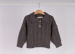 WD4270 سويتر أطفال شتوي مضلع – رمادي غامق - Image 11