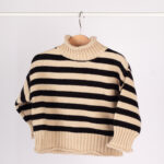 WD1233 بلوفر شتوي مخطط ياقة عالية – كلاسيك