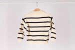 WD1336 كنزة مخططة بياقة كبيرة – Striped Wide-Collar Knit - Image 6