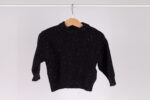WD4112 Knitted Black Speckle Sweater – كنزة شتوية سوداء مرقّطة - Image 3