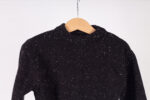WD4112 Knitted Black Speckle Sweater – كنزة شتوية سوداء مرقّطة - Image 5