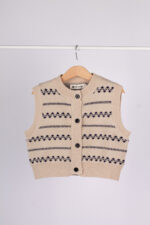 WD154 فيست محبوكة للأطفال – نقشة كلاسيكية شتوية - Image 3