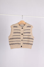 WD154 فيست محبوكة للأطفال – نقشة كلاسيكية شتوية - Image 4