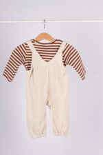 66223 طقم أولاد شتوي – أفرول كوردروي مع بلوزة مخططة - Image 10