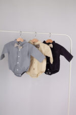 WD1324 رومبر أطفال رسمي مع ربطة عنق – 3 ألوان - Image 4