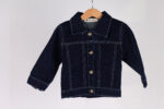 WD2391 جاكيت جينز للأطفال – كحلي أو أوف وايت - Image 3