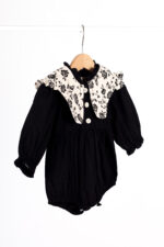 WD4095 طقم فستان ورومبر "بلاك فلورال كول" – للبنات - Image 12