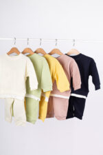 WD3677 طقم قطن waffle للأطفال – خفيف ومريح