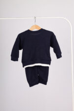 WD3677 طقم قطن waffle للأطفال – خفيف ومريح - Image 5