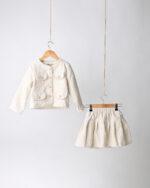 WD3828 طقم جاكيت وتنورة بتصميم كلاسيكي أنيق - Image 2