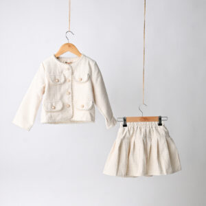 WD3828 طقم جاكيت وتنورة بتصميم كلاسيكي أنيق