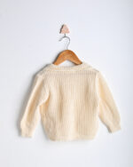 83376 كارديغان محاك بخياطة زهور بارزة - Image 3