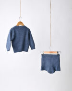 WD3572 طقم محاك كارديغان وتنورة بتفاصيل جيوب - Image 3