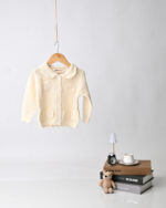 83376 كارديغان محاك بخياطة زهور بارزة - Image 4