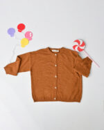 WD2162 كارديغان محاك سادة بأزرار أمامية - Image 2