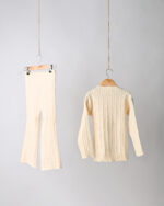 WD2279 طقم محاك مضفّر (كنزة وبنطال) - Image 3