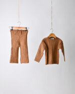 WD2279 طقم محاك مضفّر (كنزة وبنطال) - Image 5