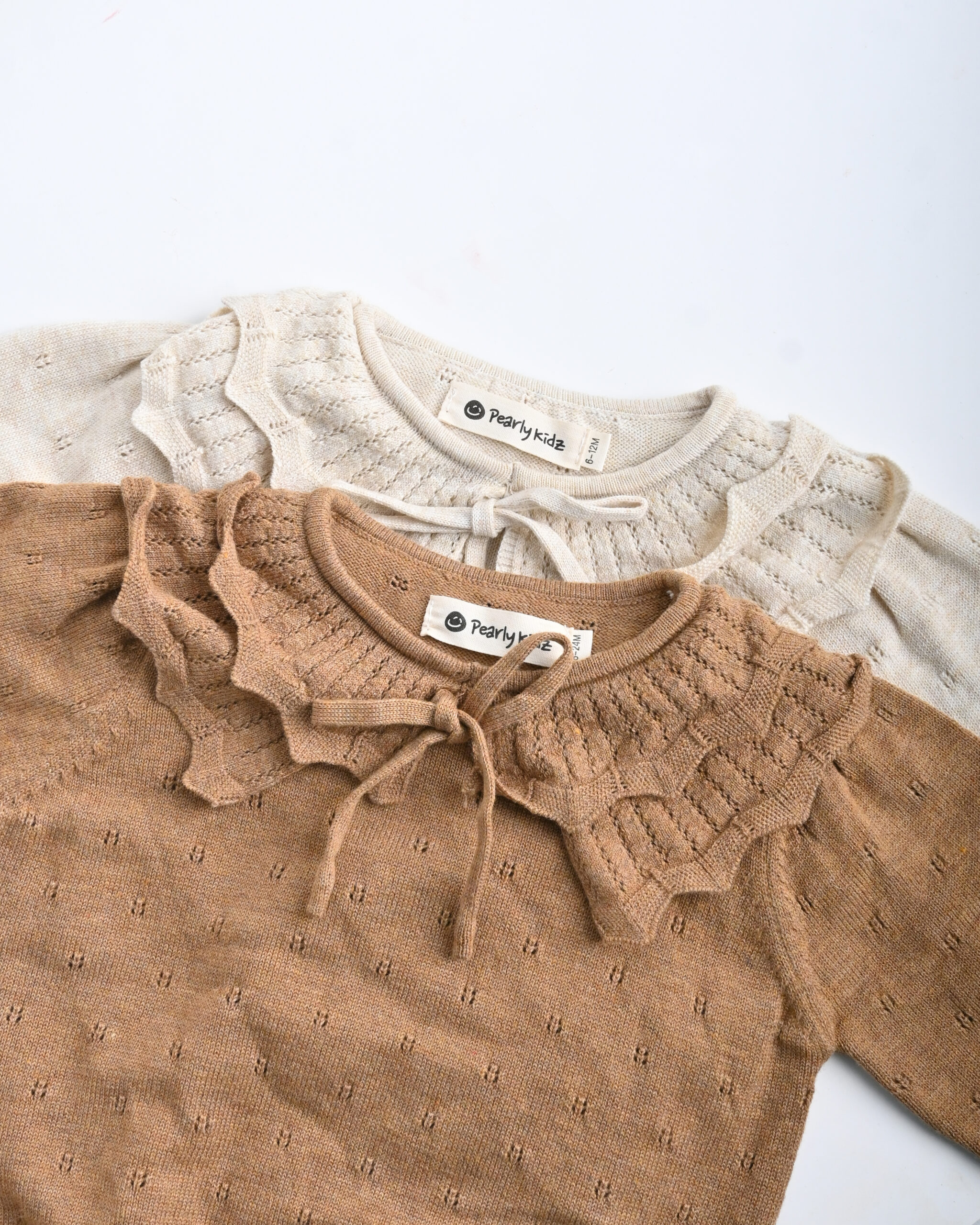 5._ WD3843 بلوزة محاك بكشكش وربطة عنق - Image 1