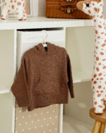 WD2531 هودي محاك بقبعة وجيب أمامي - Image 5