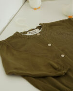 WD2162 كارديغان محاك سادة بأزرار أمامية - Image 12