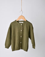 WD2162 كارديغان محاك سادة بأزرار أمامية - Image 6