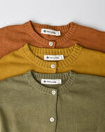 WD2162 كارديغان محاك سادة بأزرار أمامية - Image 7