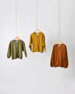 WD2162 كارديغان محاك سادة بأزرار أمامية - Image 9