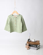 83460 كارديغان محاك بنقشة هندسية ناعمة